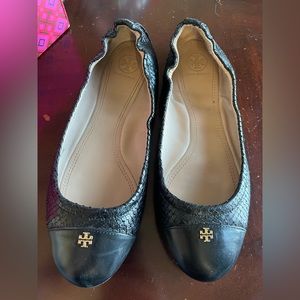 Tory Burch Snakeskin Flats
